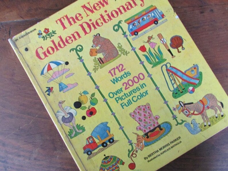 The New Golden Dictionary Vintage Word Picture Illustrated Etsy