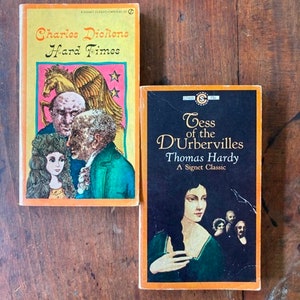 Hard Times by Charles Dickens & Tess Of The D&#39;Urbervilles by Thomas Hardy Signet Classic Paperback Set 1960 Editions