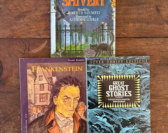 Vintage Ghost Stories Books: Frankenstein, Short and Shivery Chilling Tales