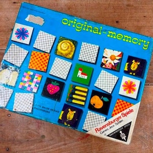 Vintage Children&#39;s Memory Game Ravensburg Made in West Germany &quot;Original Memory&quot; 65 Sets of Cards