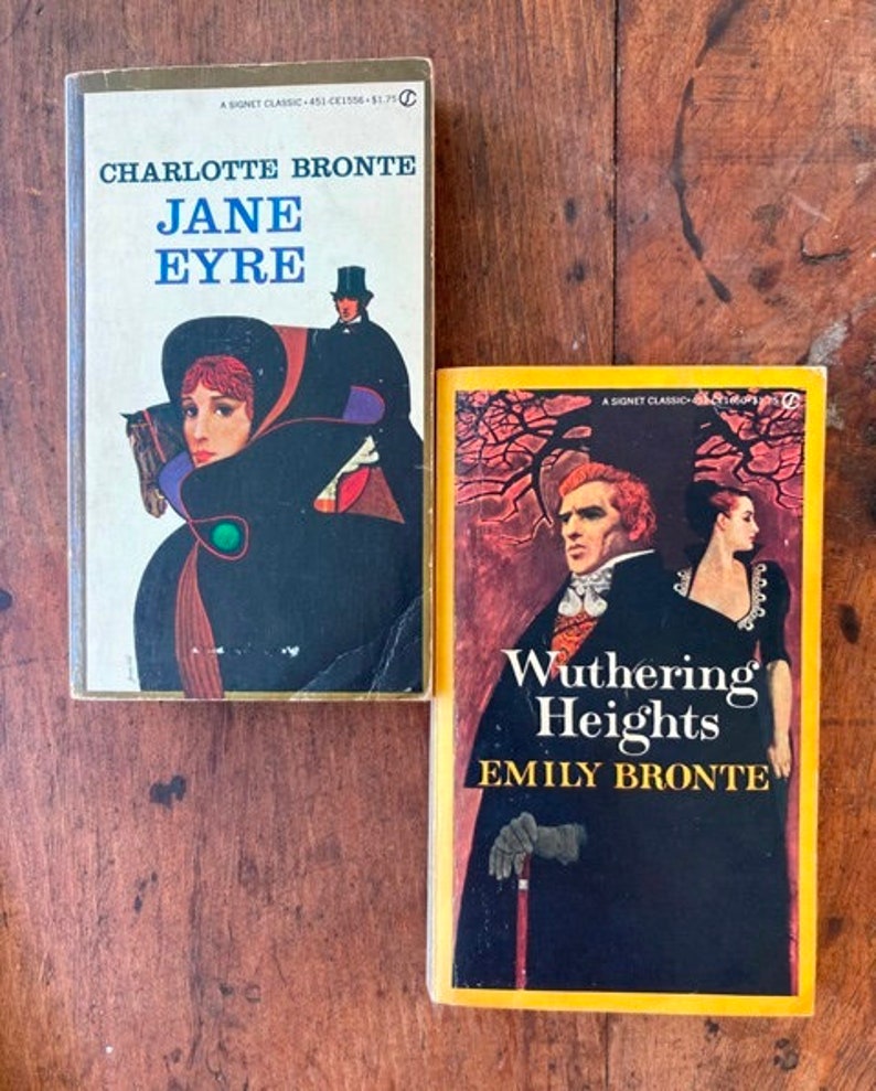 Jane Eyre by Charlotte Bronte & Wuthering Heights by Emily Etsy
