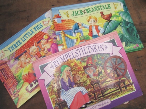 Rumpelstiltskin Pop Up Storybook Collection Jack And The Beanstalk Three Little Pigs Childrens Picture Book Classic Fairy Tale Landolls - 