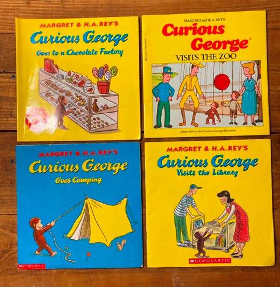 Curious George Book Collection: Camping, Chocolate Factory, Zoo
