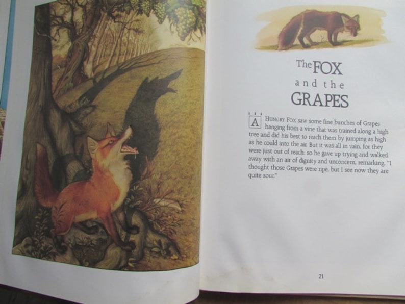 Aesop's Fables Charles Santore Illustrator Accelerated Reader Hardcover Oversized Volume image 3