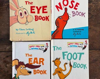 Vintage Dr. Seuss Books: The Ear, Foot, Nose and Eye