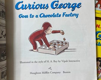 Curious George Book Collection: Camping, Chocolate Factory, Zoo
