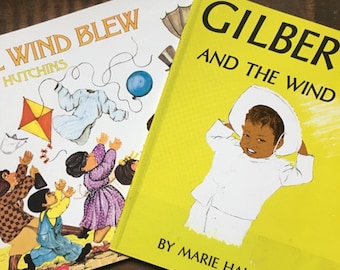 Vintage Children's Book Set: The Wind Blew & Gilberto and The Wind