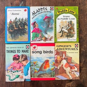Vintage Ladybird Book YOUR CHOICE Of Title Tessa In Puddle Lane Things To Make Song Birds Ginger&#39;s Adventure Aladdin Great Civilization Rome