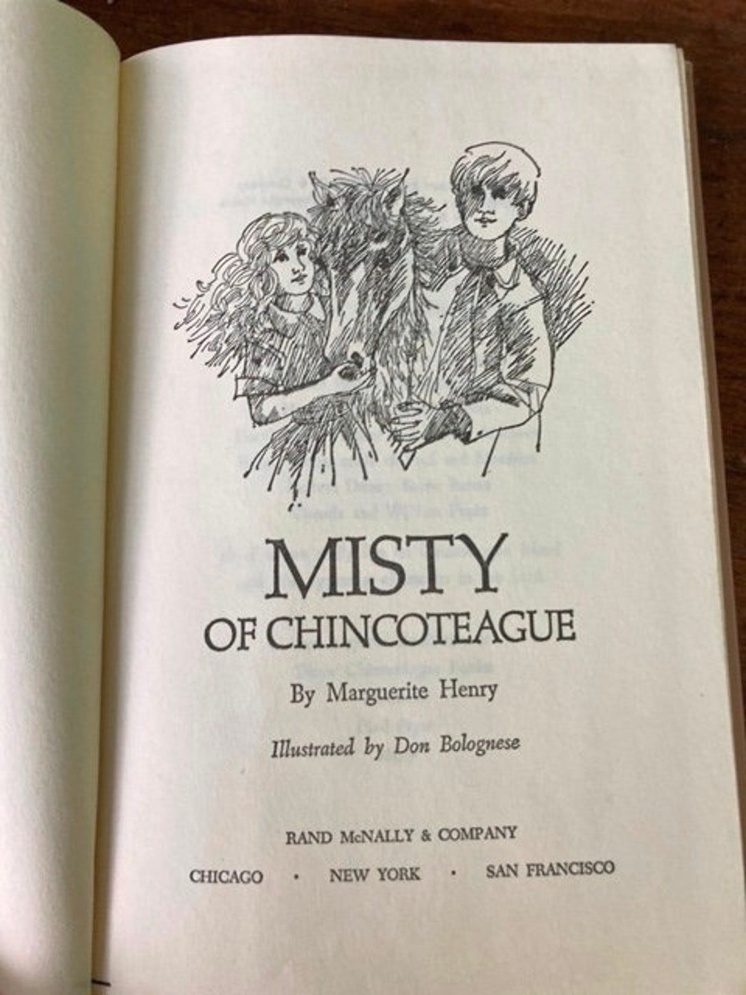 Misty of Chincoteague by Marguerite Henry Illustrated by Don Bolognese ...
