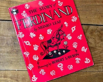 The Story of Ferdinand by Munro Leaf Drawings By Robert Lawson Classic Picture Book