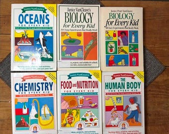 Biology, Oceans, Chemistry, Human Body OR Food and Nutrition: 101 Easy Science Experiments by Janice VanCleave's For Every Kid Series