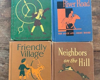Alice and Jerry Reader Vintage Reading Foundation Series Set of FOUR Books
