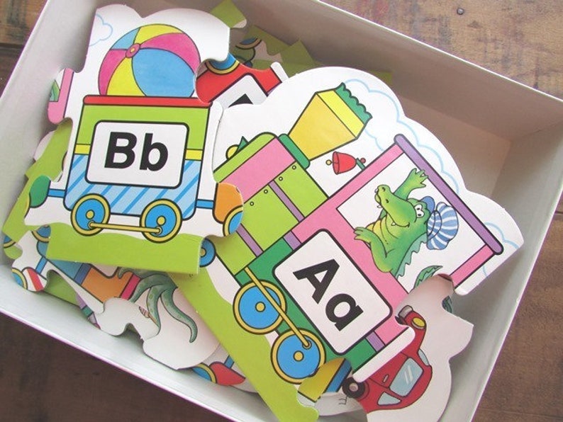 Puzzle Alphabet Train Floor Puzzle 8 Feet Long Frank Schaffer | Etsy