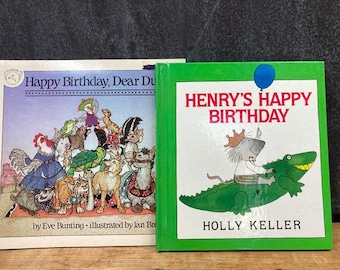 Vintage Children's Birthday Books: Dear Duck & Henry's Happy