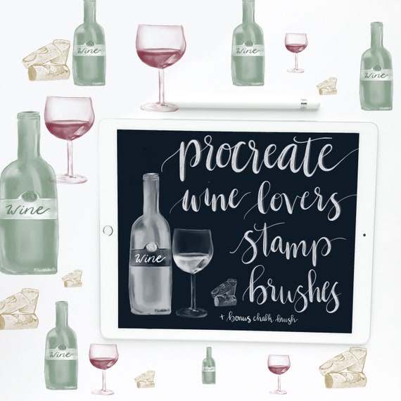 Procreate brush stamp collection - procreate brush - procreate stamp - procreate lettering - ipad pro lettering - digital lettering Il_570xn