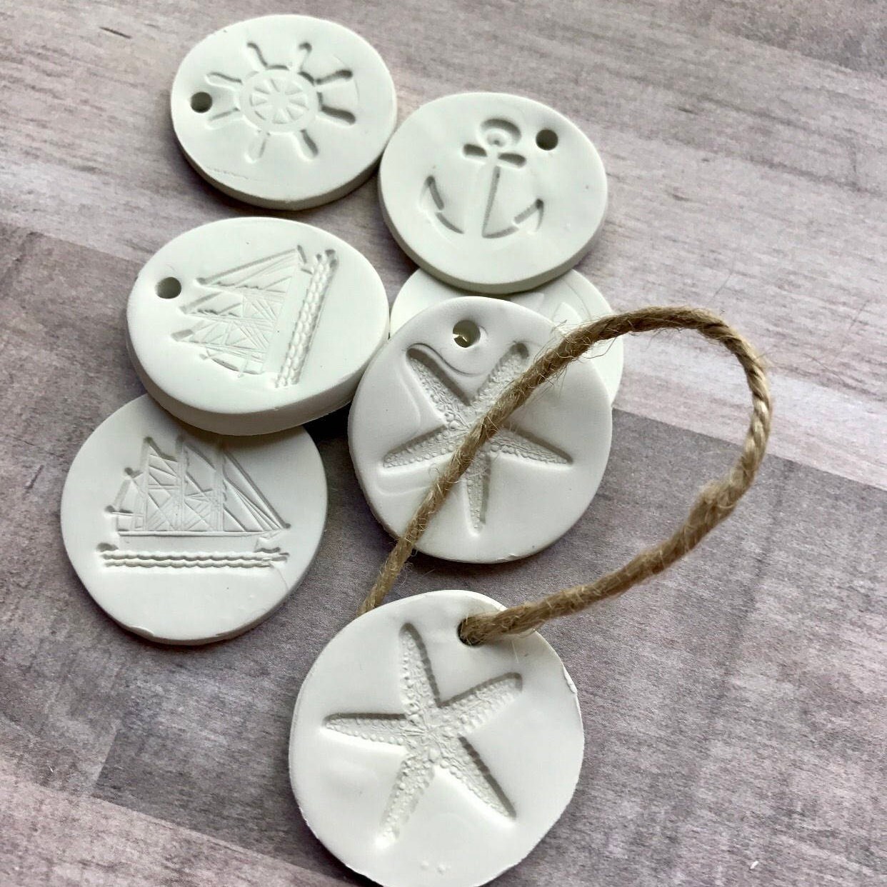 Nautical Clay Gift Tags Gift Tags Clay Nautical Ornament Etsy