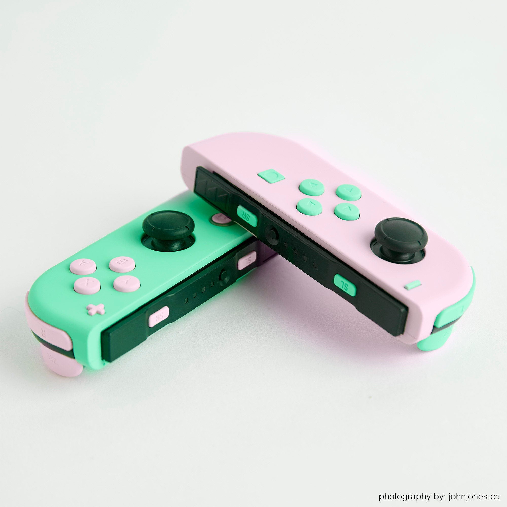 Valg dart Personligt Pink and Green Joy Cons Custom Joycon Controller Set for - Etsy