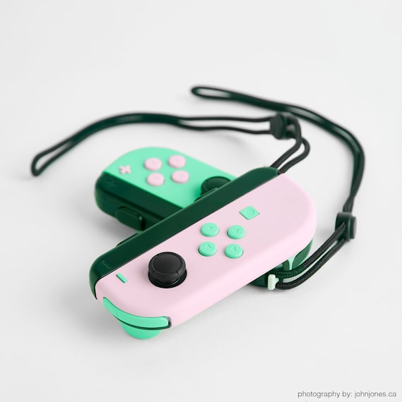Valg dart Personligt Pink and Green Joy Cons Custom Joycon Controller Set for - Etsy