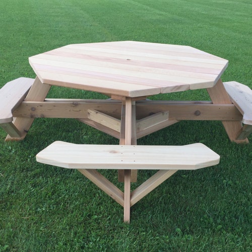 6 Ft. Cedar Picnic Table Etsy