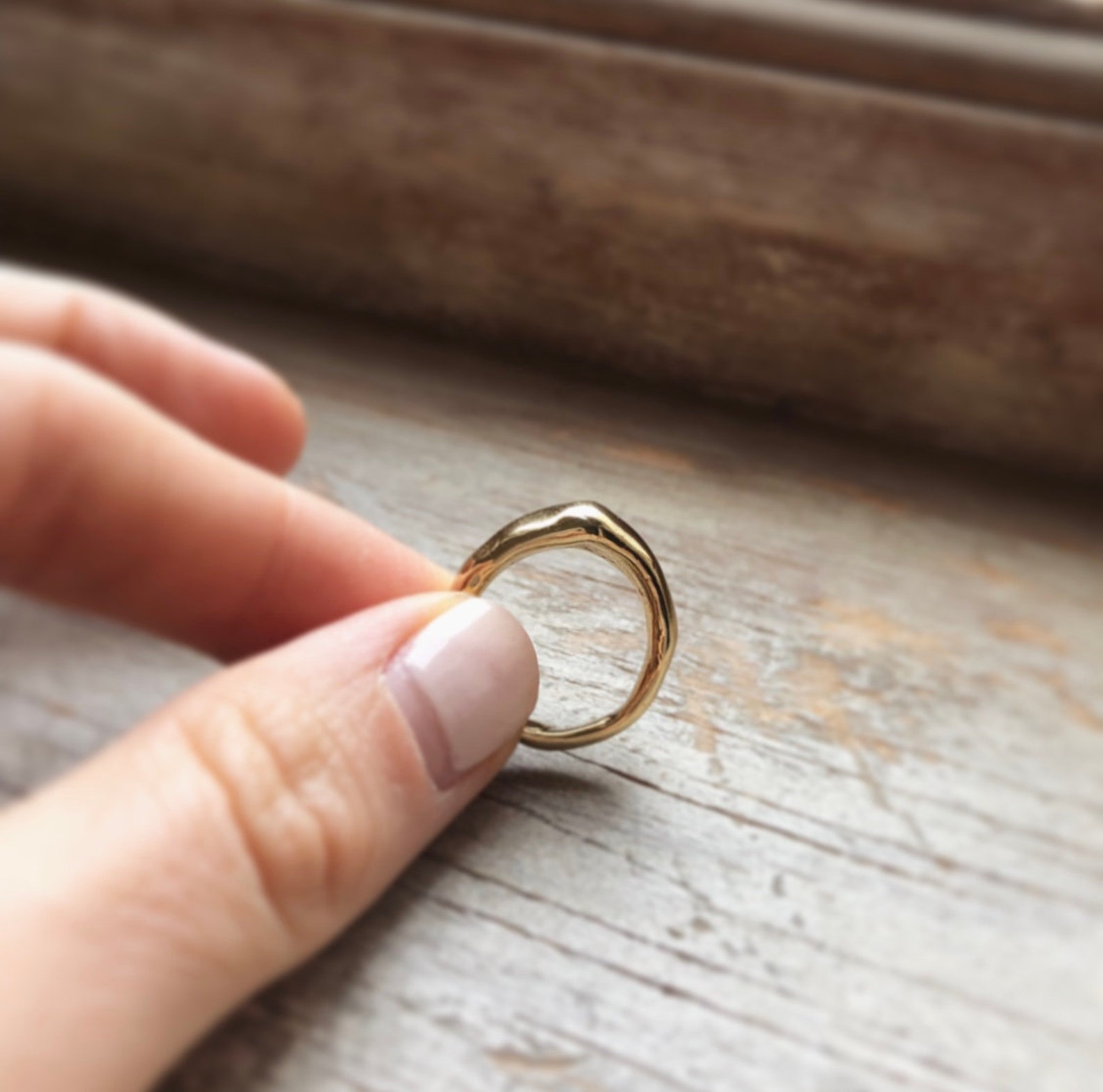 GOLD PINCH RING Chunky Gold Rings 14k Gold Statement Ring Etsy Canada