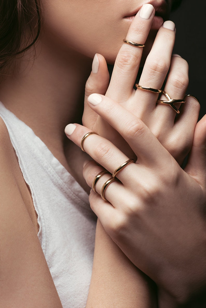 TEXTURED GOLD BAND Textured Gold Ring Textured Wedding Band Etsy