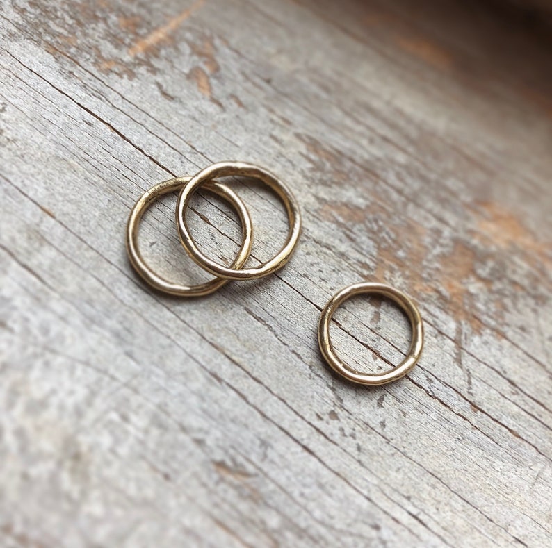 TEXTURED GOLD BAND Textured Gold Ring Textured Wedding Band Etsy