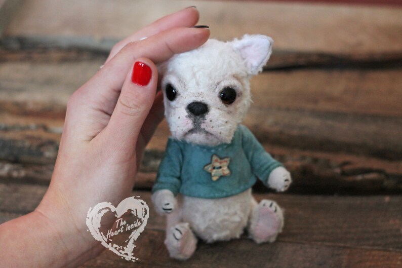 Dog Replica Realistic Stuffed Animal French Bulldog Cute Etsy