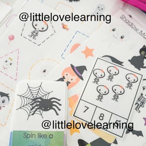 HALLOWEEN PACK spooky activities halloween activity printables kindergarten tracing numbers matching October elementary homeschooling image 1