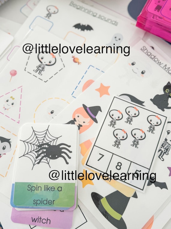 HALLOWEEN PACK spooky activities halloween activity printables kindergarten tracing numbers matching October elementary homeschooling