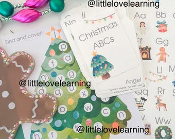 Christmas ABC Learning Pack, Holiday A-Z Printables (Digital Download)