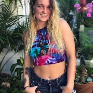 Tie-Dye Crop Top - Festival - Rave wear - Summer Crop top