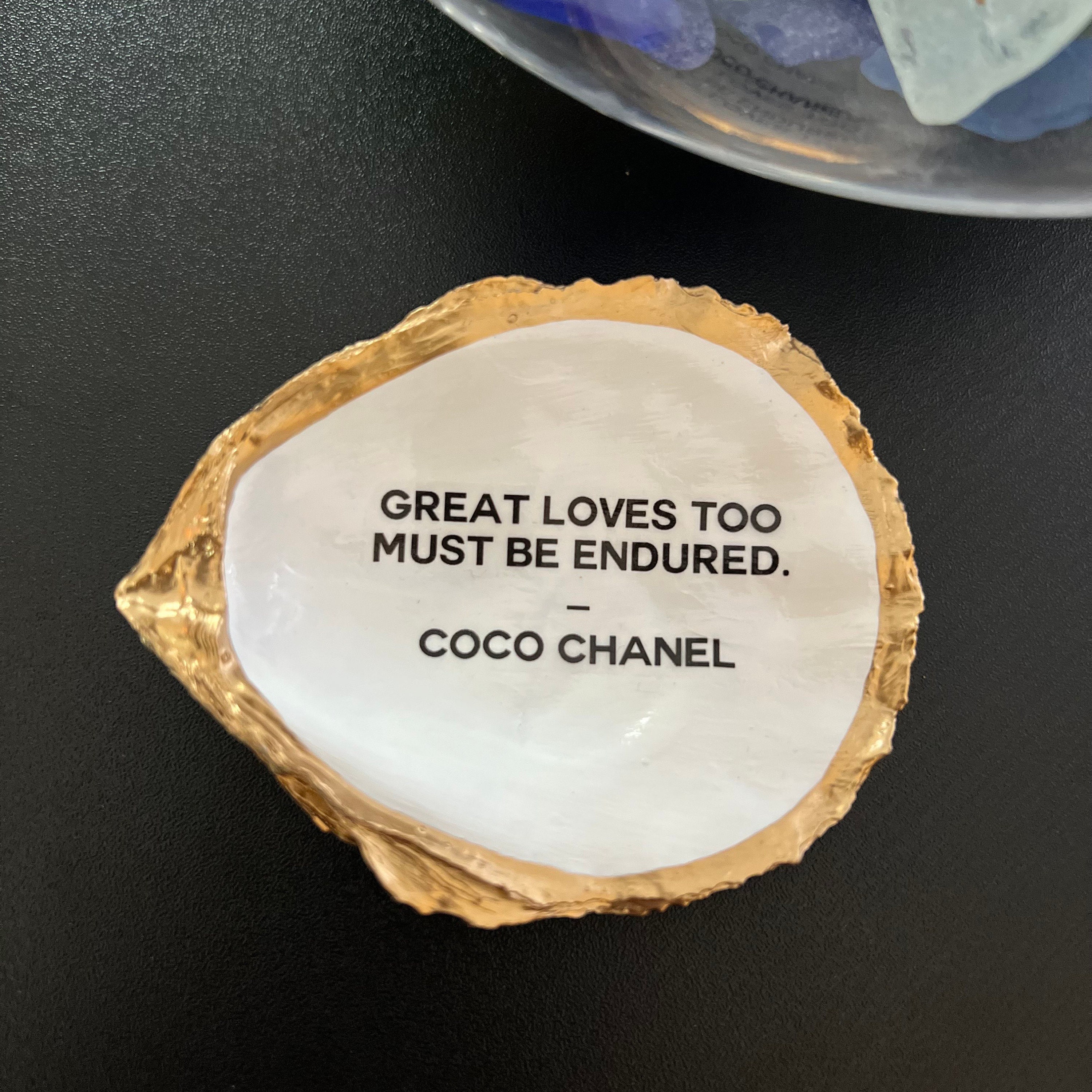Decoupage Oyster Shell With Coco Chanel Quote Great Loves - Etsy Canada Decoupage Oyster Shell With Coco Chanel Quote Great Loves - Etsy Canada