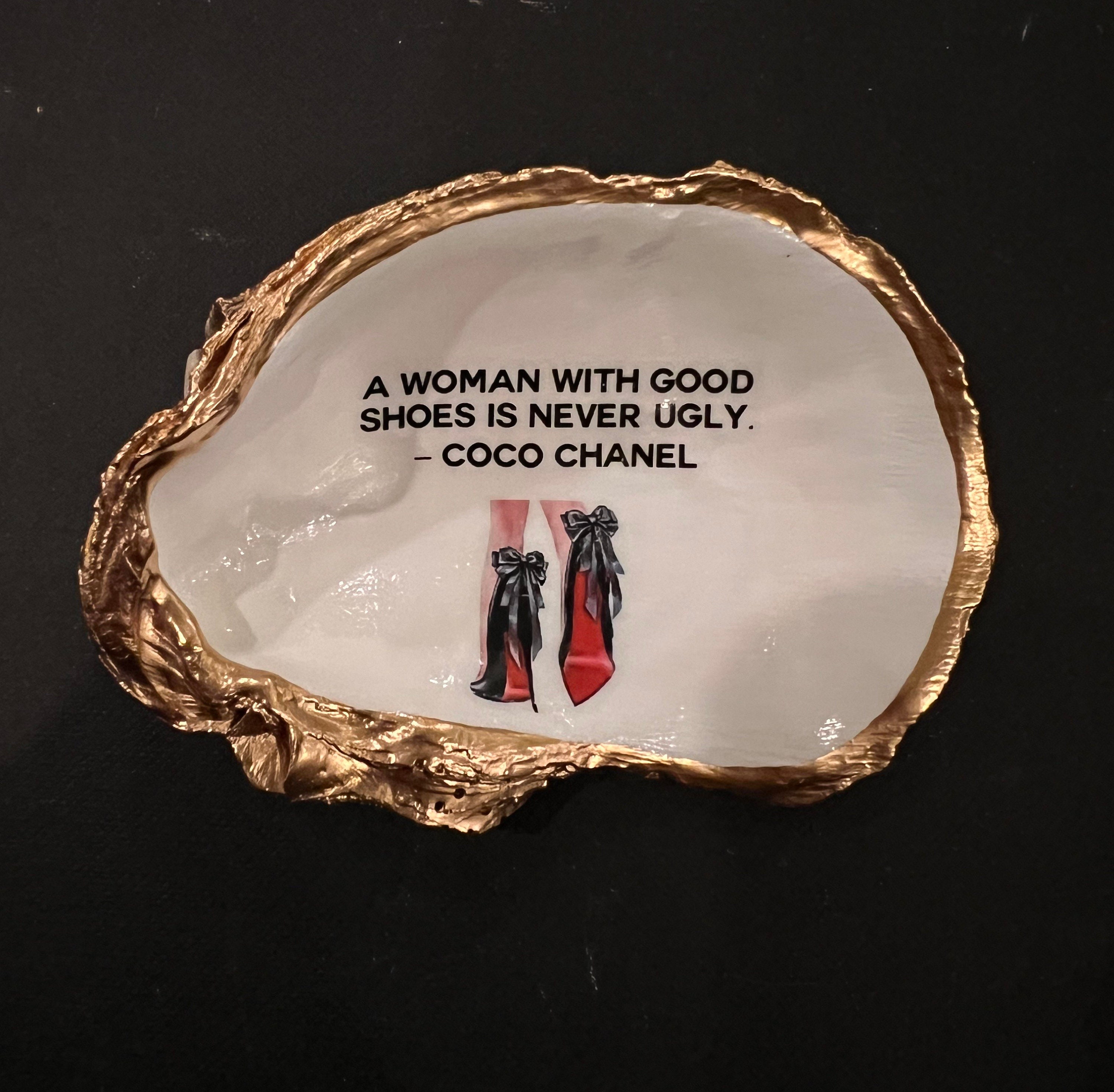 A Women With Good Shoes Is Never Ugly Coco Chanel Inspired Pin