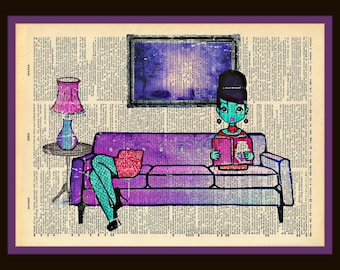 Buy 2 Get 1 Free Mix & Match Afterlife Lady On Couch Beetlejuice Quote Fan Art