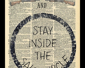 Buy 2 Get 1 Free Mix & Match Keep Calm And Stay Inside The Salt Circle Supernatural Fan Art