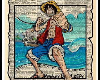 Buy 2 Get 1 Free Monkey D Luffy One Piece Dictionary Fan Art