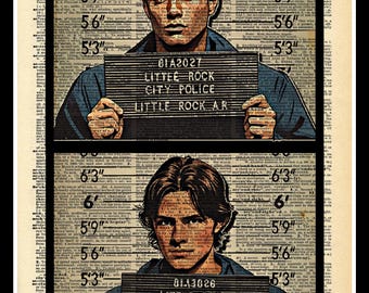 Buy 2 Get 1 Free Mix & Match Sam Dean Winchester Mugshot Supernatural Fan Art