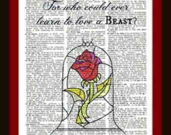 Buy 2 Get 1 Free Mix & Match For Who Could Ever Love A  Beast Beauty and the Beast Quote Fan Art