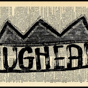Buy 2 Get 1 Free  Jughead Jones Crown Quote Riverdale Dictionary Fan Art