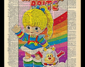 Buy 2 Get 1 Free Mix & Match Rainbow Brite Vintage Dictionary Fan Art
