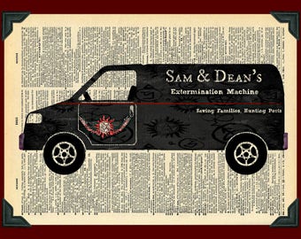 Buy 2 Get 1 Free Mix & Match Sam and Dean's  Extermination Machine Supernatural Fan Art