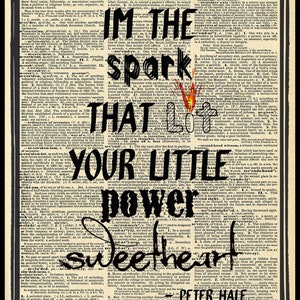 Buy 2 Get 1 Free Mix & Match I&#39;m The Spark Peter Hale Quote Teen Wolf Dictionary Fan Art