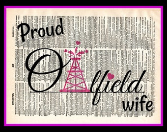 Buy 2 Get 1 Free Proud Oil Field Wife  Dictionary Page