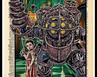 Buy 2 Get 1 Free Mix & Match Big Daddy LIttle Sis Bio Shock Video Game Fan Art