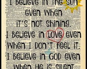 Buy 2 Get 1 Free Mix & Match I Believe In Love Quote Lyrics Barlow Girls Fan Art