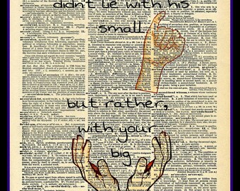 Buy 2 Get 1 Free Mix & Match Big Vagina Larry David Curb Your Enthusiasm Quote  Dictionary Art