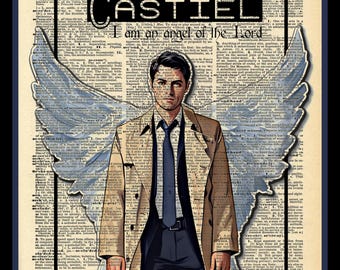 Buy 2 Get 1 Free Mix & Match Castiel Supernatural Fan Art
