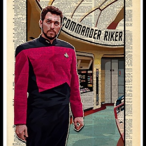 Buy 2 Get 1 Free Mix & Match Commander Riker Star Trek Enterprise Fan Art