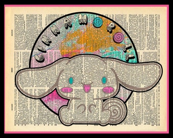 Buy 2 Get 1 Free Mix & Match Cinnamoroll Hello Kitty Dictionary Fan Art