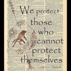 Buy 2 Get 1 Free Mix & Match We Protect Those Allison Argent Quote Teen Wolf Dictionary Fan Art